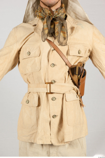  Photos Man in Explorer suit 1 20th century Explorer beige jacket gun historical clothing upper body weapon belt 0001.jpg